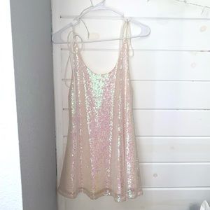 white backless mini dress